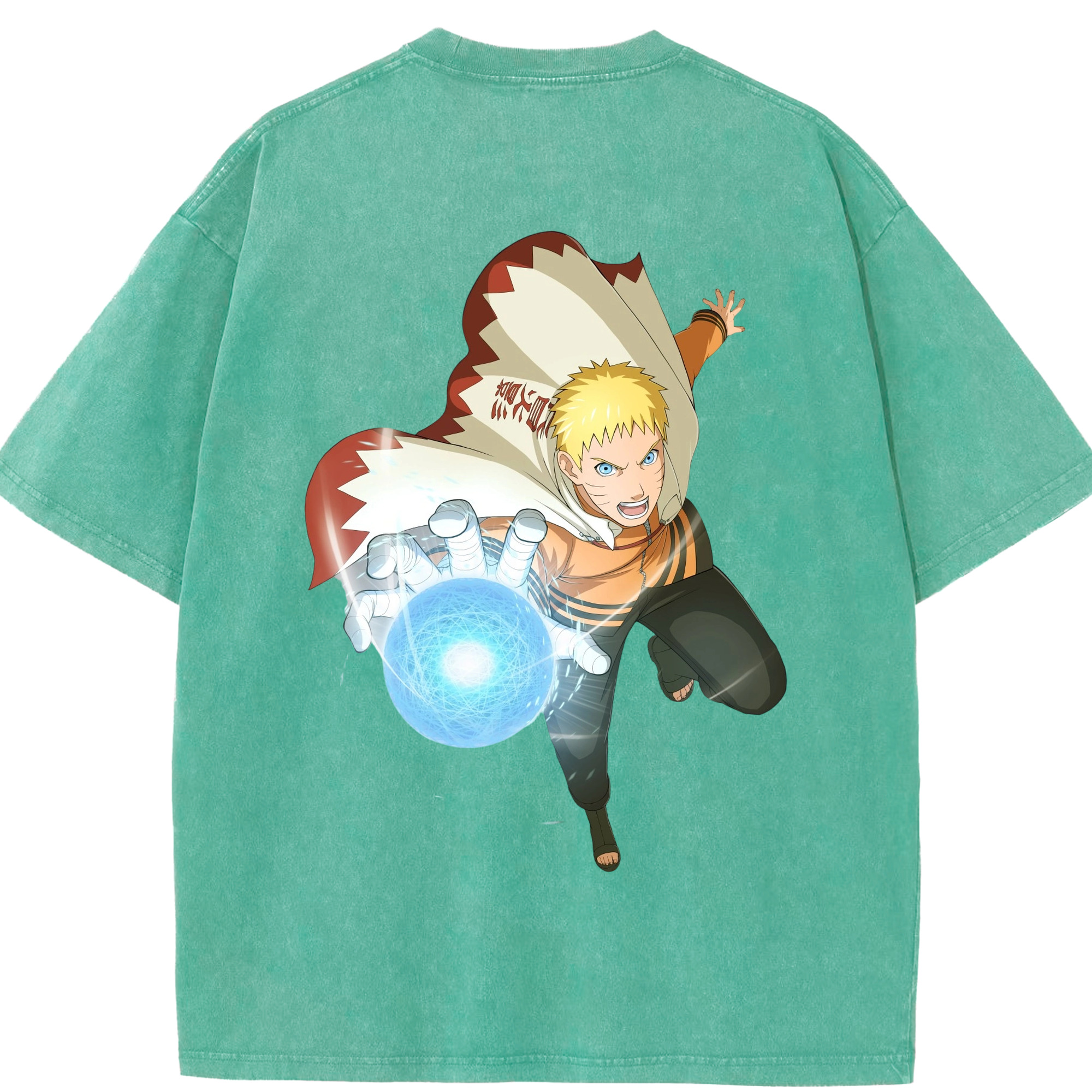 （画像用） NARUTO -ナルト- うずまき ナルト Uzumaki Naruto 綿100% ヴィンテージ風 半袖Tシャツ（背面プリント）